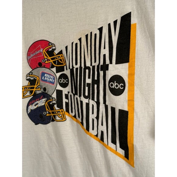 Vintage Monday Night Football ABC Bud Light Budweiser Ice T Shirt NFL XL - Picture 4 of 9